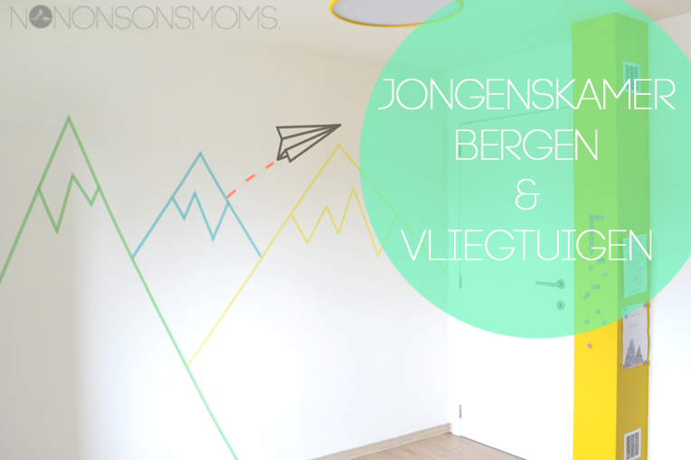 jongenskamer geel bergen vliegtuigen kinderkamer